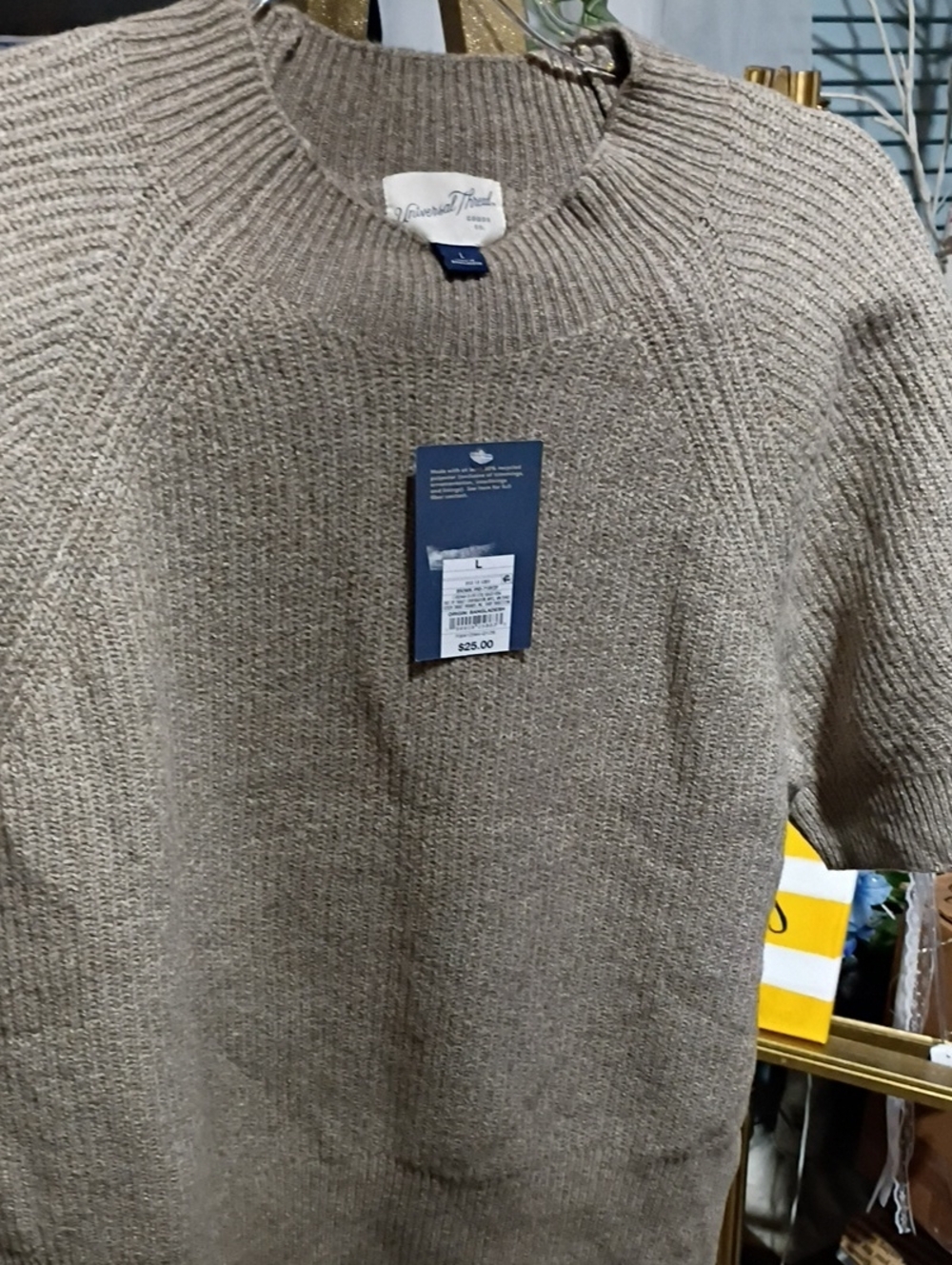 Universal Thread Women's Taupe Crewneck Sweater